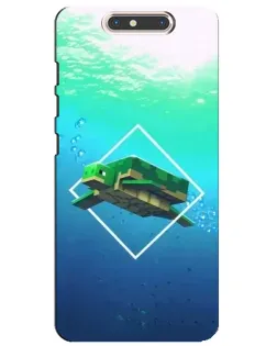 Чохол для ZTE Blade V8 з картинкою «Черепаха Minecraft»