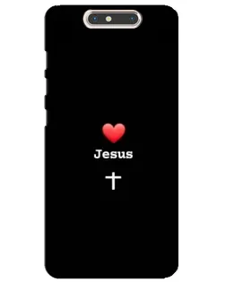 Чохол для ZTE Blade V8 з картинкою «Серце - Jesus»