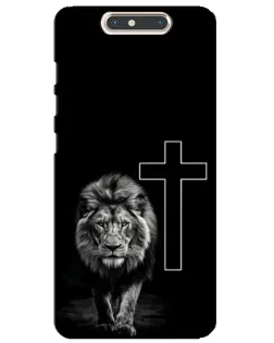 Чохол для ZTE Blade V8 з картинкою «Лев та Хрест»