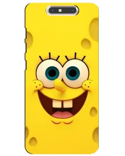 Чехол для ZTE Blade V8 с картинкой «Губка Боб улыбка»