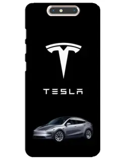Чохол для ZTE Blade V8 з картинкою «Tesla Model Y»