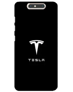 Чохол для ZTE Blade V8 з картинкою «Tesla White Logo»