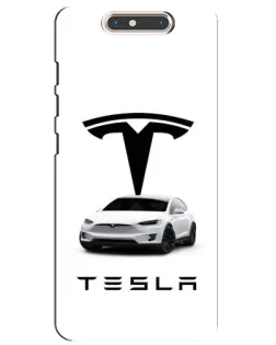 Чохол для ZTE Blade V8 з картинкою «Tesla White Style»
