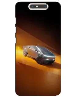 Чохол для ZTE Blade V8 з картинкою «Cybertruck у пустелі»