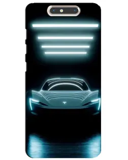 Чохол для ZTE Blade V8 з картинкою «Tesla в неоні»