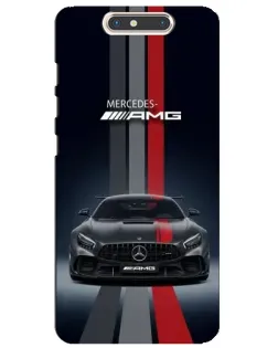 Чохол для ZTE Blade V8 з картинкою «Mercedes — білий карбон»