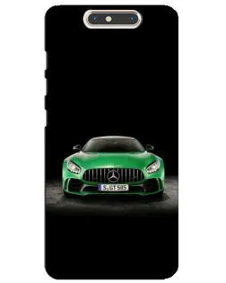Чехол для ZTE Blade V8 с картинкой «Mercedes — неоновый лого»