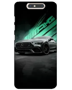 Чехол для ZTE Blade V8 с картинкой «Темный Mercedes AMG»