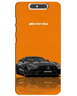 Чехол для ZTE Blade V8 с картинкой «Оранжевый Mercedes AMG»