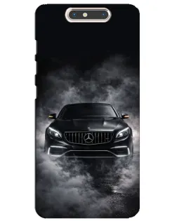 Чехол для ZTE Blade V8 с картинкой «Mercedes в дыму»