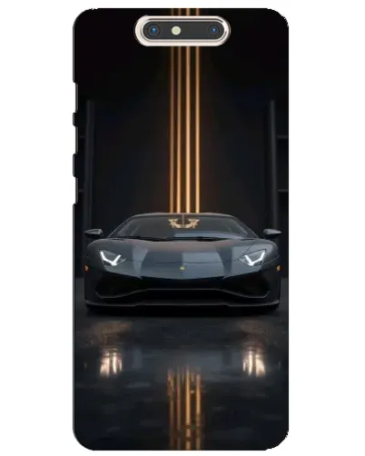 Чохол для ZTE Blade V8 з картинкою «Lamborghini золоті лінії»