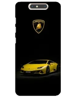 Чохол для ZTE Blade V8 з картинкою «Lamborghini жовтий акцент»