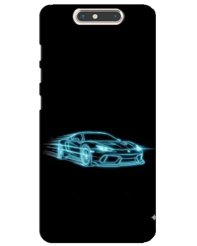 Чохол для ZTE Blade V8 з картинкою «Неоновий контур Lamborghini»