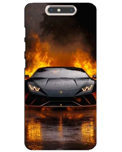 Чохол для ZTE Blade V8 з картинкою «Lamborghini у вогні»