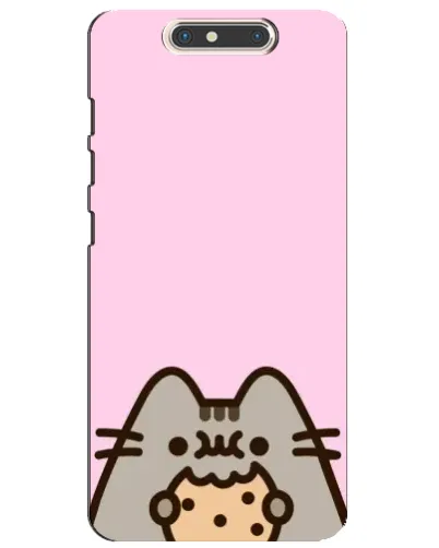 Чехол для ZTE Blade V8 с картинкой «Pusheen и печенье»