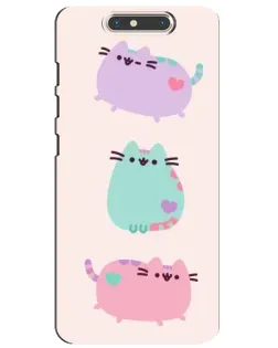 Чехол для ZTE Blade V8 с картинкой «Pusheen трио» Чехол для ZTE Blade V8 с картинкой «Pusheen трио»