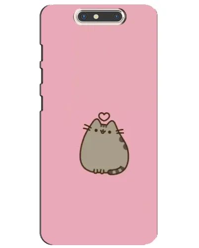 Чехол для ZTE Blade V8 с картинкой «Pusheen сердце»