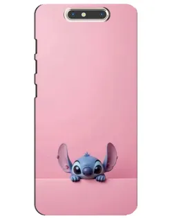 Чехол для ZTE Blade V8 с картинкой «Stitch выглядывает»