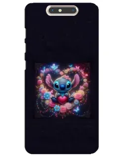 Чехол для ZTE Blade V8 с картинкой «Stitch в цветах»
