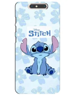 Чехол для ZTE Blade V8 с картинкой «Stitch среди цветов»