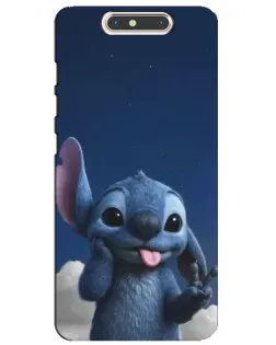Чехол для ZTE Blade V8 с картинкой «Стич в облаках»