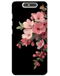Чехол для ZTE Blade V8 с картинкой «Розовая ветка сакуры»