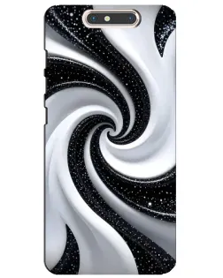 Чохол для ZTE Blade V8 з картинкою «Чорно-біла спіраль»