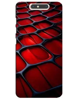 Чехол для ZTE Blade V8 с картинкой «Красная глянцевая сетка»