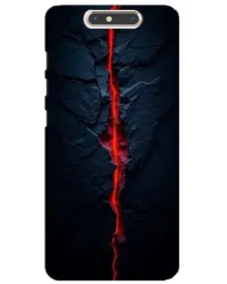 Чехол для ZTE Blade V8 с картинкой «Kрасная лавовая трещина»