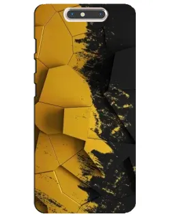 Чехол для ZTE Blade V8 с картинкой «Золотые осколки геометрии»