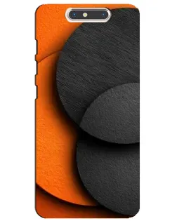 Чехол для ZTE Blade V8 с картинкой «Геометрия оранжевых кругов»