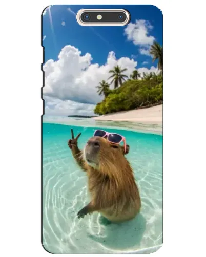 Чехол для ZTE Blade V8 с картинкой «Капибара на море» Чехол для ZTE Blade V8 с картинкой «Капибара на море»