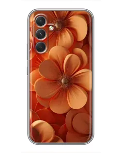 Чохол для ZTE Blade V80 Max з картинкою «Помаранчева макро квітка»