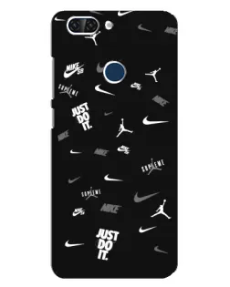 Чехол для ZTE Blade V9 с картинкой «Nike Black Pattern»