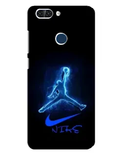 Чехол для ZTE Blade V9 с картинкой «Jordan Neon Blue»