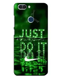 Чехол для ZTE Blade V9 с картинкой «Зеленый неоновый Nike»