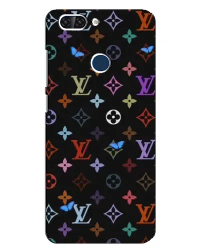 Чехол для ZTE Blade V9 с картинкой «Цветная монограмма LV»