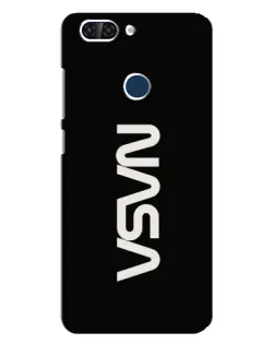 Чехол для ZTE Blade V9 с картинкой «NASA — вертикальный логотип»