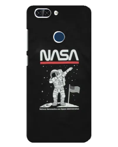 Чехол для ZTE Blade V9 с картинкой «NASA — шагаем по Луне»