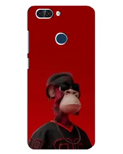 Чехол для ZTE Blade V9 с картинкой «Bored Ape в красном»