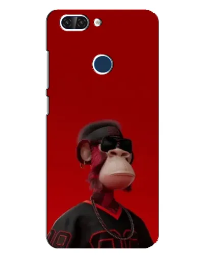 Чехол для ZTE Blade V9 с картинкой «Bored Ape в красном»