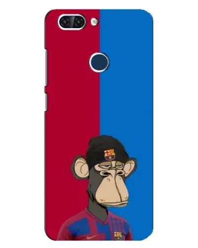 Чехол для ZTE Blade V9 с картинкой «Bored Ape — фанат Барсы»
