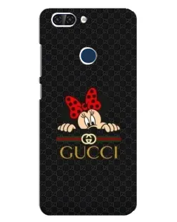 Чехол для ZTE Blade V9 с картинкой «Минни Маус Gucci — черный»