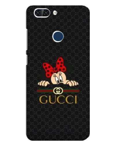 Чехол для ZTE Blade V9 с картинкой «Минни Маус Gucci — черный»