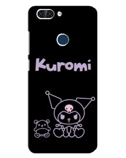 Чехол для ZTE Blade V9 с картинкой «Kuromi — черный минимализм»