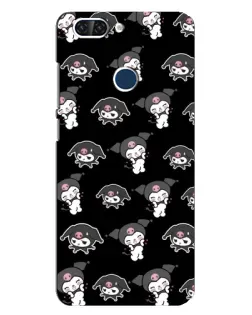 Чехол для ZTE Blade V9 с картинкой «Черный паттерн Kuromi»