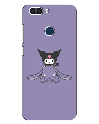 Чехол для ZTE Blade V9 с картинкой «Kuromi на лиловом фоне»