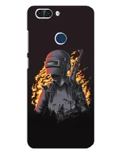 Чохол для ZTE Blade V9 з картинкою «PUBG — вогняний силует»