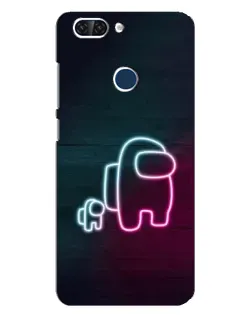 Чохол для ZTE Blade V9 з картинкою «Among Us неон-арт»