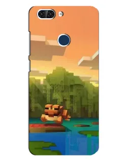 Чохол для ZTE Blade V9 з картинкою «Майнкрафт захід сонця»